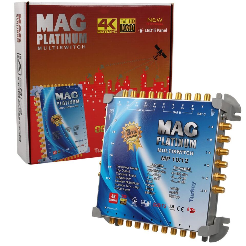 MAG Platinum MP 10/12 Multiswitch Merkezi Uydu Santrali