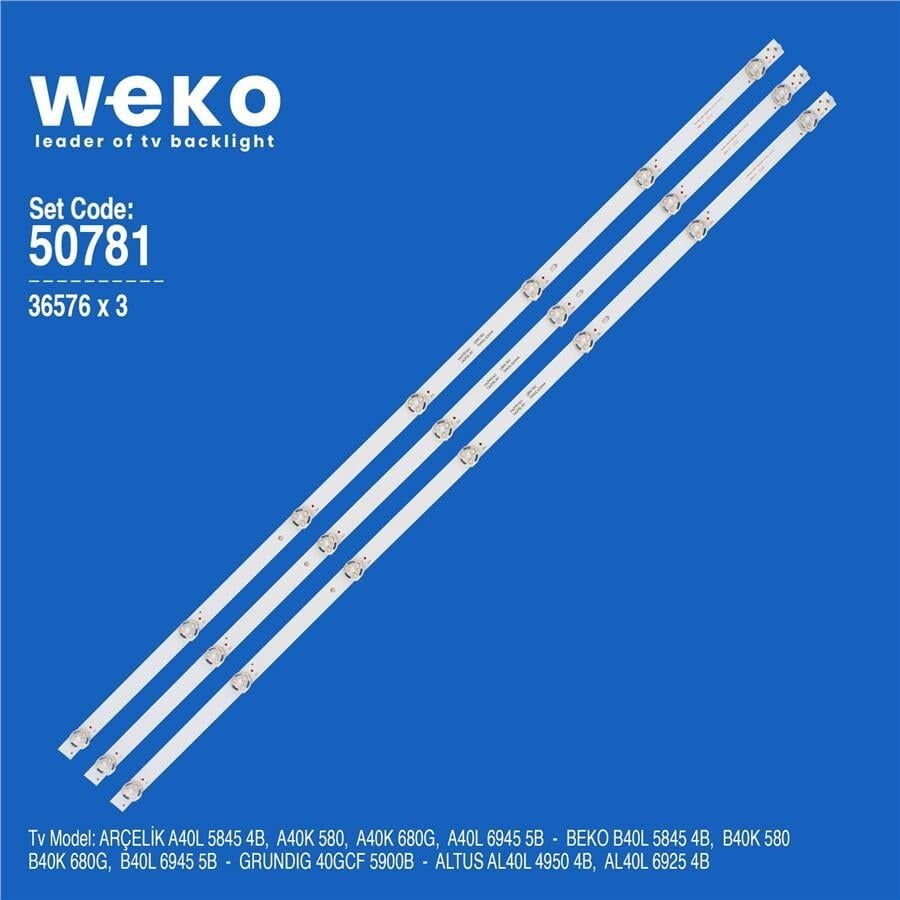 Wkset-5781 36576X3 Shineon M08-Bd40030-0701N-4311D 3 Adet Led Bar