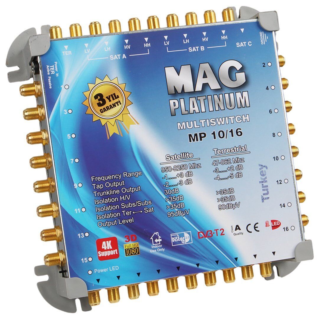 MAG Platinum MP 10/16 Multiswitch Merkezi Uydu Santrali