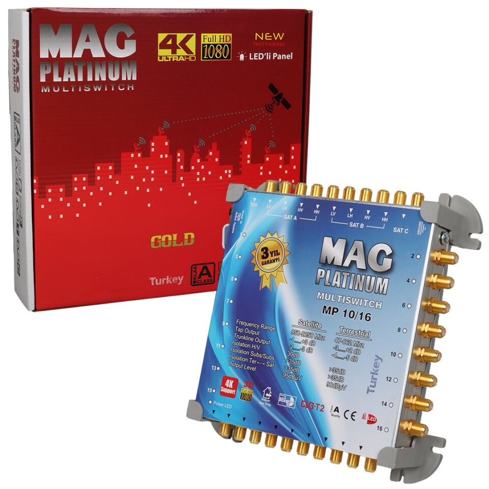 MAG Platinum MP 10/16 Multiswitch Merkezi Uydu Santrali