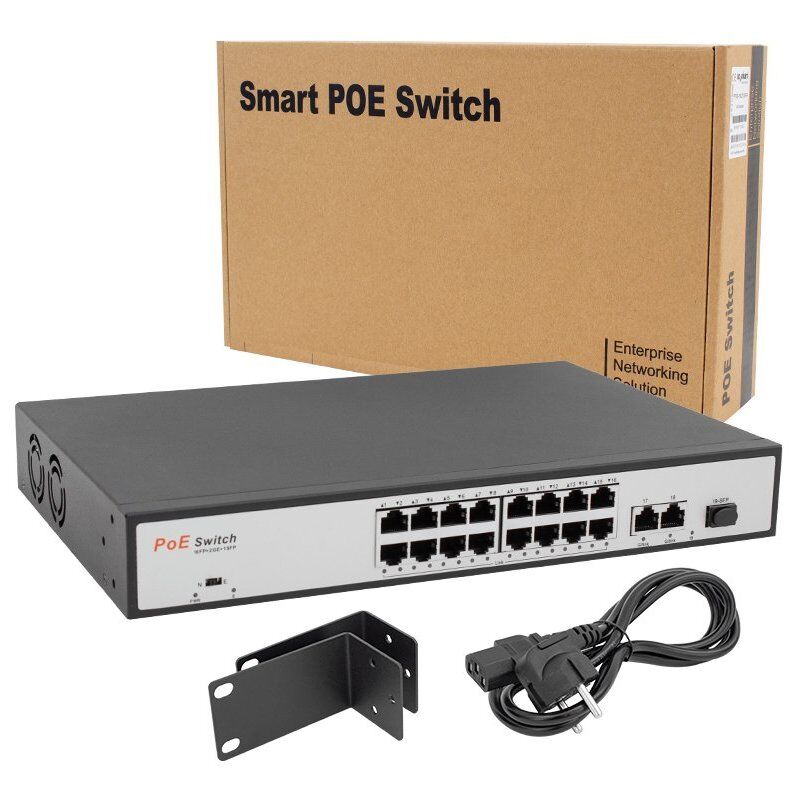 Uranium POE-1621SFP 2X Gigabit Uplink 16 Port POE Switch
