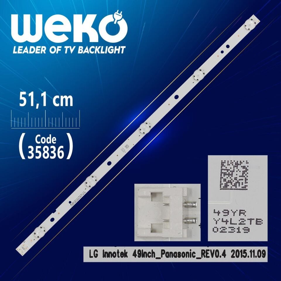 Lg Innotek 49Inch_Panasonıc_Rev0.4 - 51.1 Cm 5 Ledli - (Wk-1298)