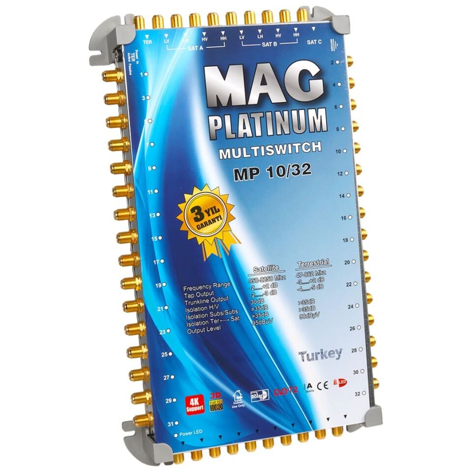 MAG Platinum MP 10/32 Multiswitch Merkezi Uydu Santrali