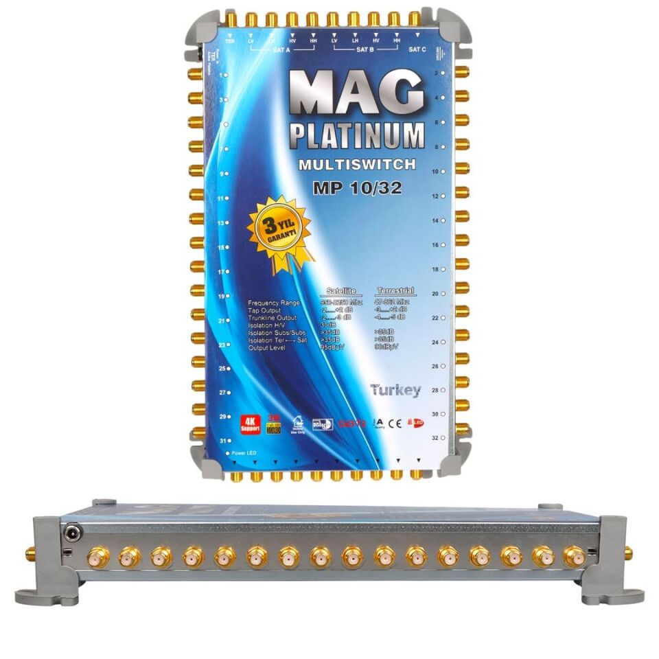 MAG Platinum MP 10/32 Multiswitch Merkezi Uydu Santrali