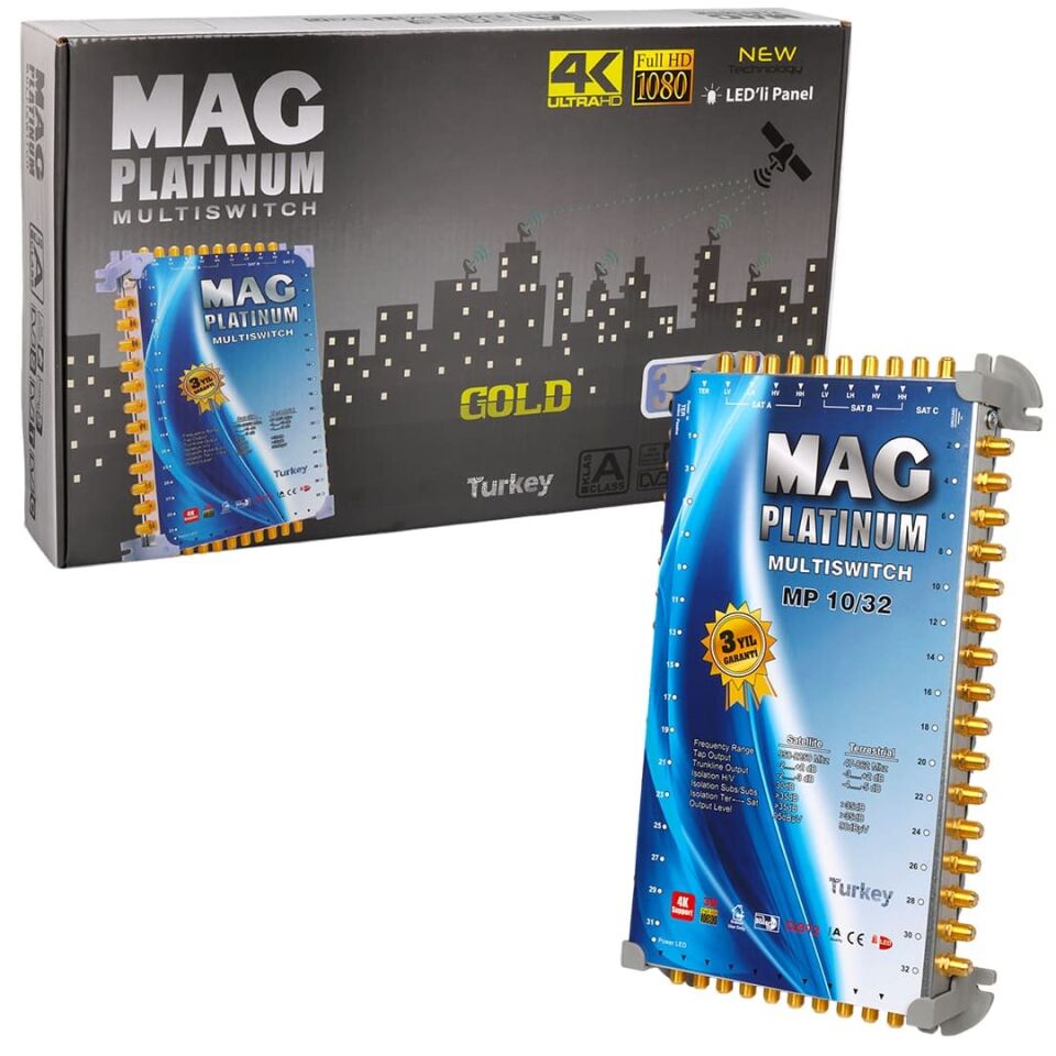 MAG Platinum MP 10/32 Multiswitch Merkezi Uydu Santrali