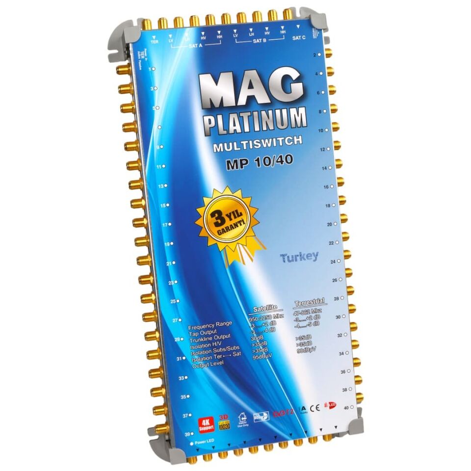 MAG Platinum MP 10/40 Multiswitch Merkezi Uydu Santrali
