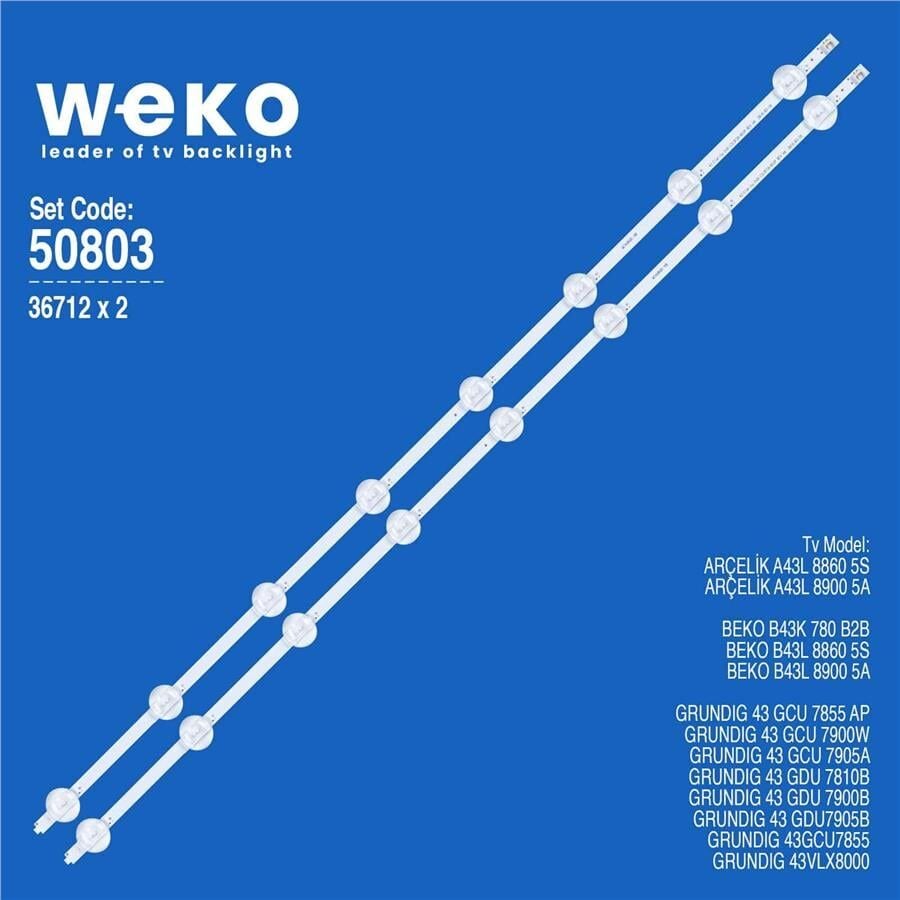 Wkset-5803 36712X2 Arcelik_43_Clarity_2X8_1313Fca_8S1P Rev.V4 2 Adet Led Bar