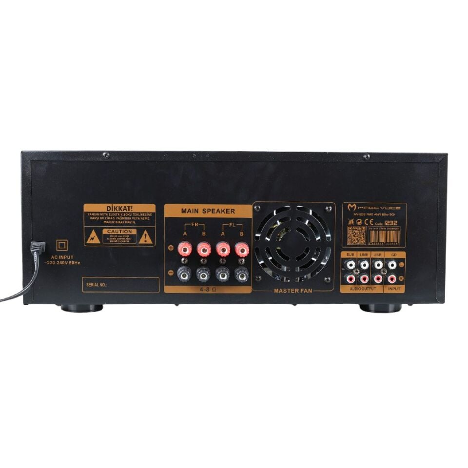 Magicvoice MV-1232 2x80 Watt USB-SD-Bluetooth Balans Trafosuz Anfi