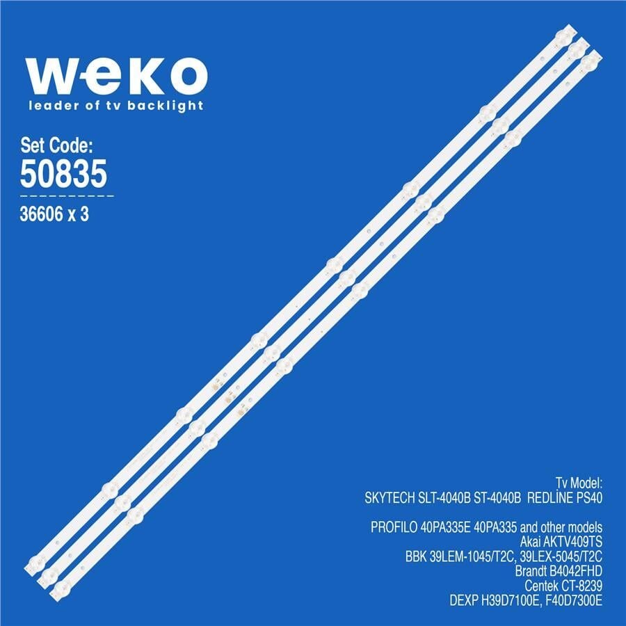 Wkset-5835 36606X3 Cx39d08-Zc22ag-02A 4S2P 303Cx390041 A 3 Adet Led Bar