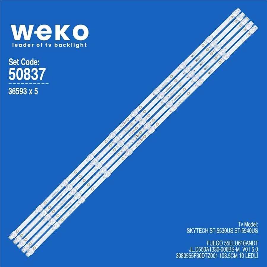 Wkset-5837 36593X5 Jl.D550A1330-006Bs-M_V01 5.0 3080555F30dtz001 5 Adet Led Bar