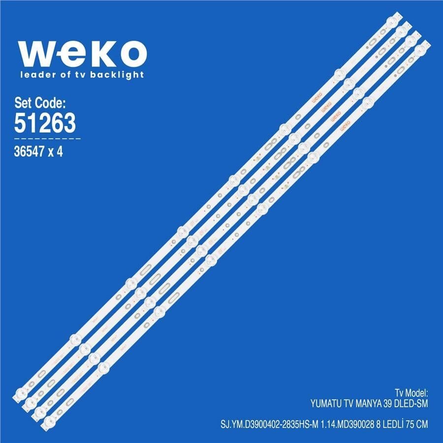 Wkset-6263 36547X4 Sj.Ym.D3900402-2835Hs-M 4 Adet Led Bar