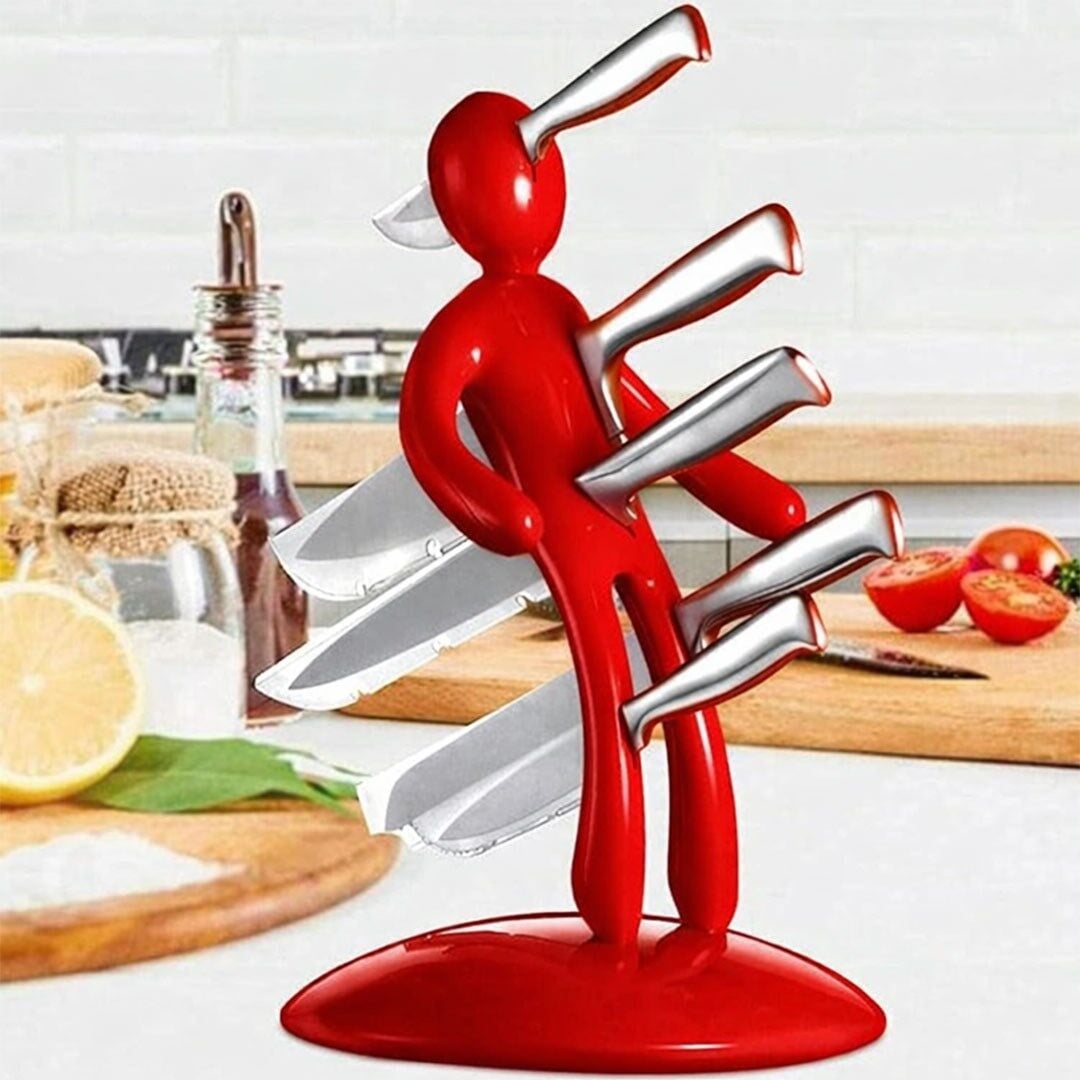 Sunup SN-29169 Kırmızı Çok Amaçlı Mutfak Tezgah Üstü Bıçak Tutucu Stand