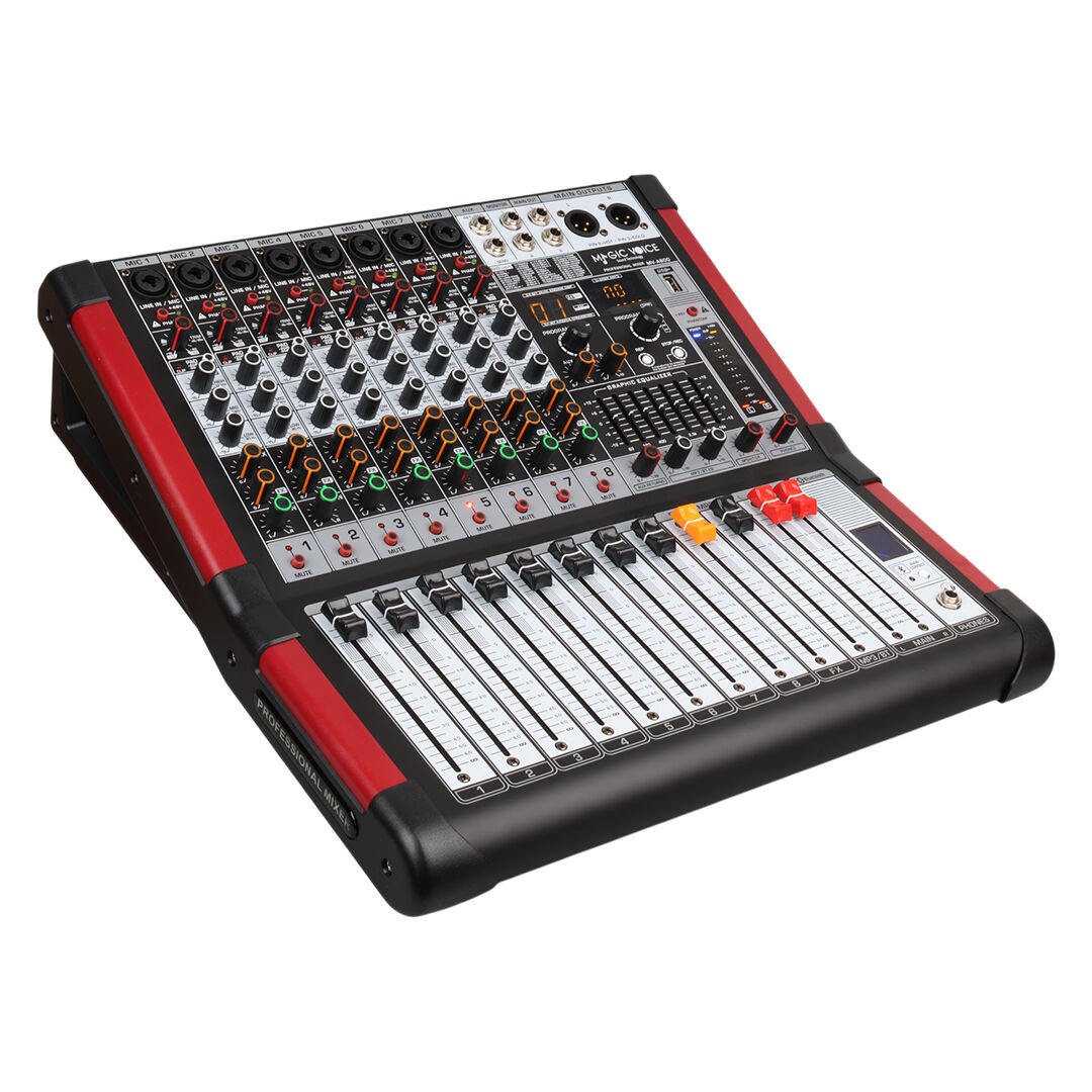 Magicvoice MV-A800 8 Kanal USB/Bluetooth Destekli Power Mixer Anfi
