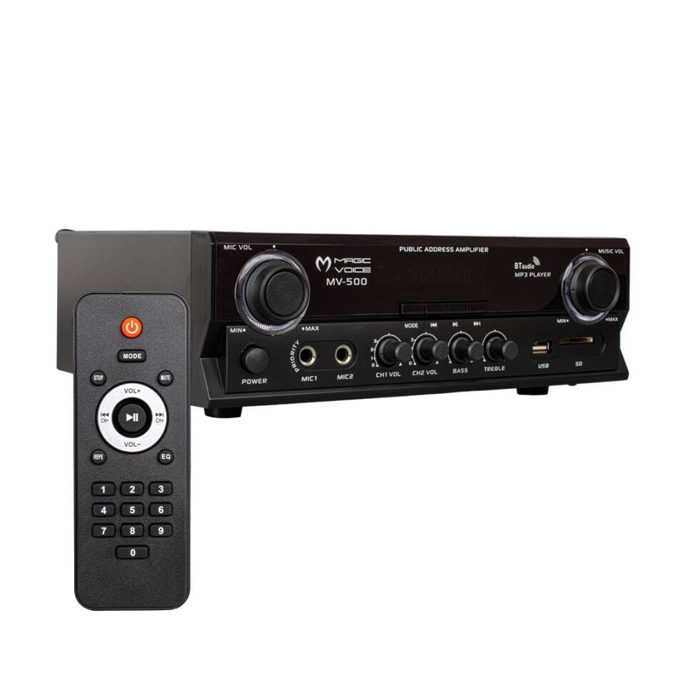 Magicvoice MV-500 100 Watt Usb-SD-Bluetooth 2 Bölgeli Hat Trafolu Anfi