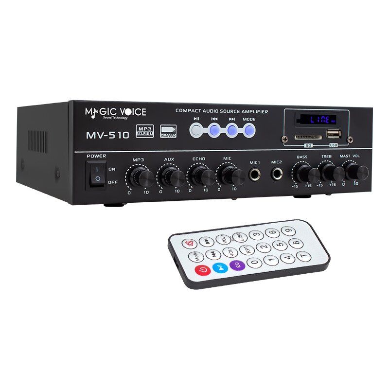 Magicvoice MV-510 50 Watt Usb-Sd-Bluetooth Girişli Hat Trafolu Anfi
