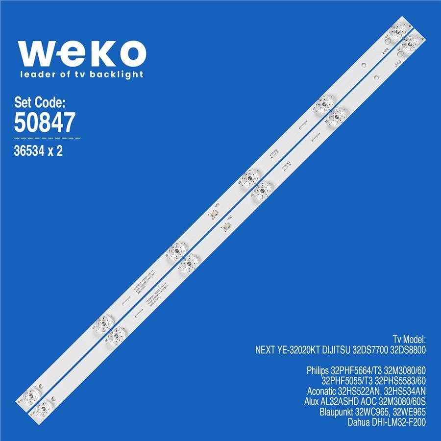 Wkset-5847 36534X2 K320wdd1 A1 4708-K320wd-A3113N41 A 2 Adet Led Bar