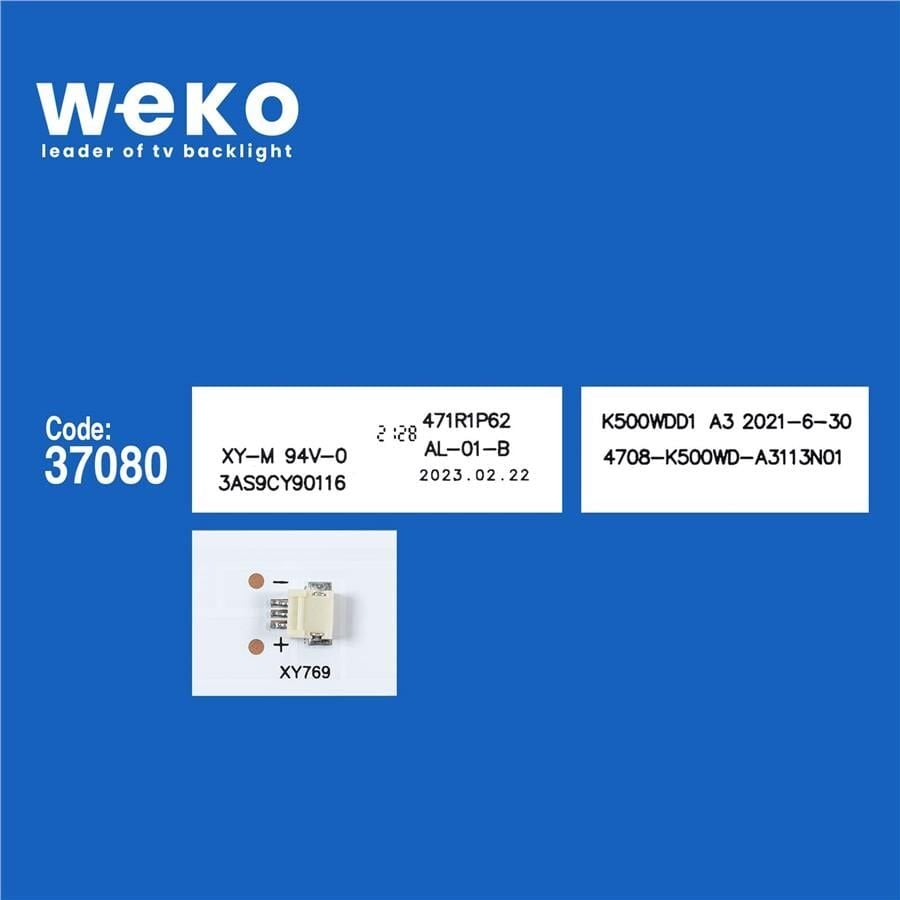 Wkset-6346 37080X4 K500wdd1 A3 4708-K500wd-A3113N01 4 Adet Led Bar