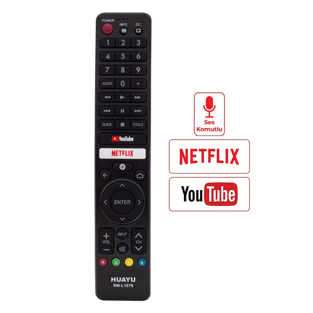 Sharp RM-L1678 Netflix  -Youtube Tuşlu Lcd Led Tv Kumanda
