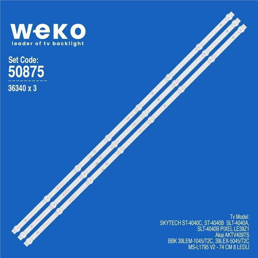 Wkset-5875 36340X3 Ms-L1795 V2 3 Adet Led Bar