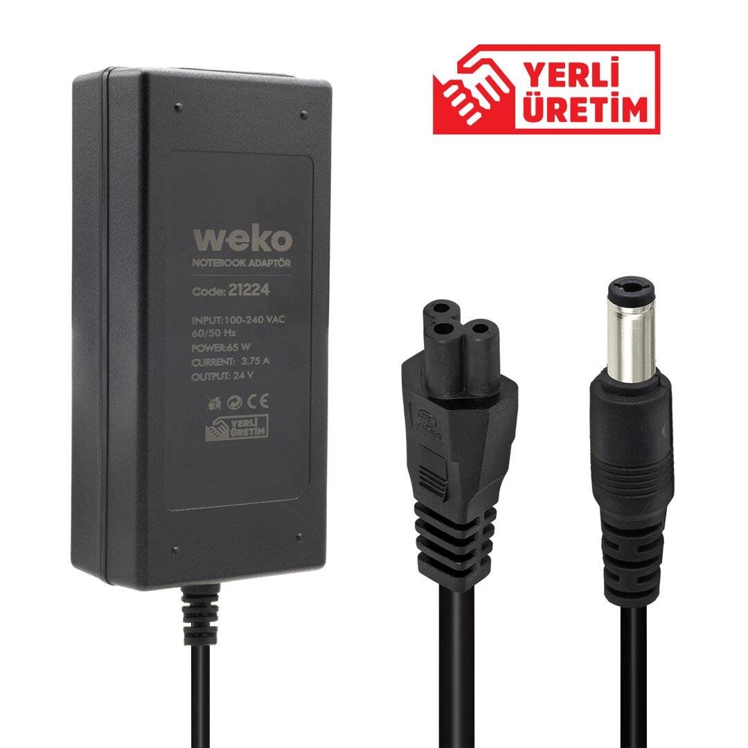 Weko 24 Volt 3.75 Amper 65 Watt Notebook Adaptör