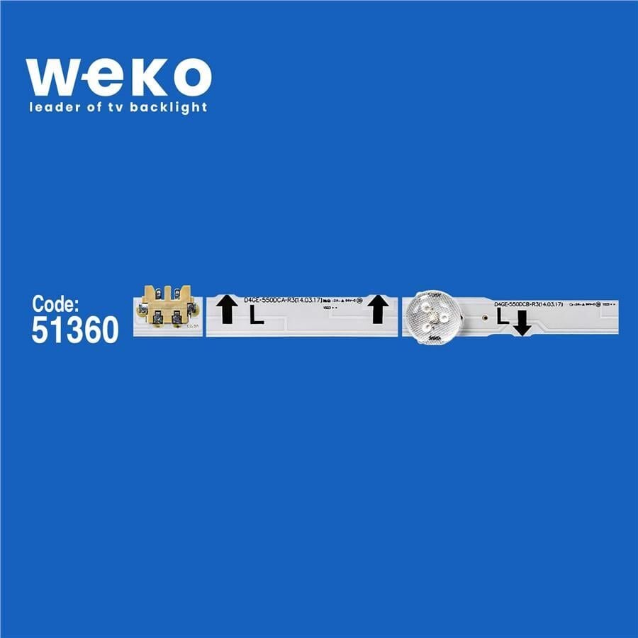 Wkset-6360 34994X6 34995X6 D4ge-550Dca-R3/Dcb-R3 115,5 Cm Birleştirilmiş Led Kodu 6 Adet Led Bar