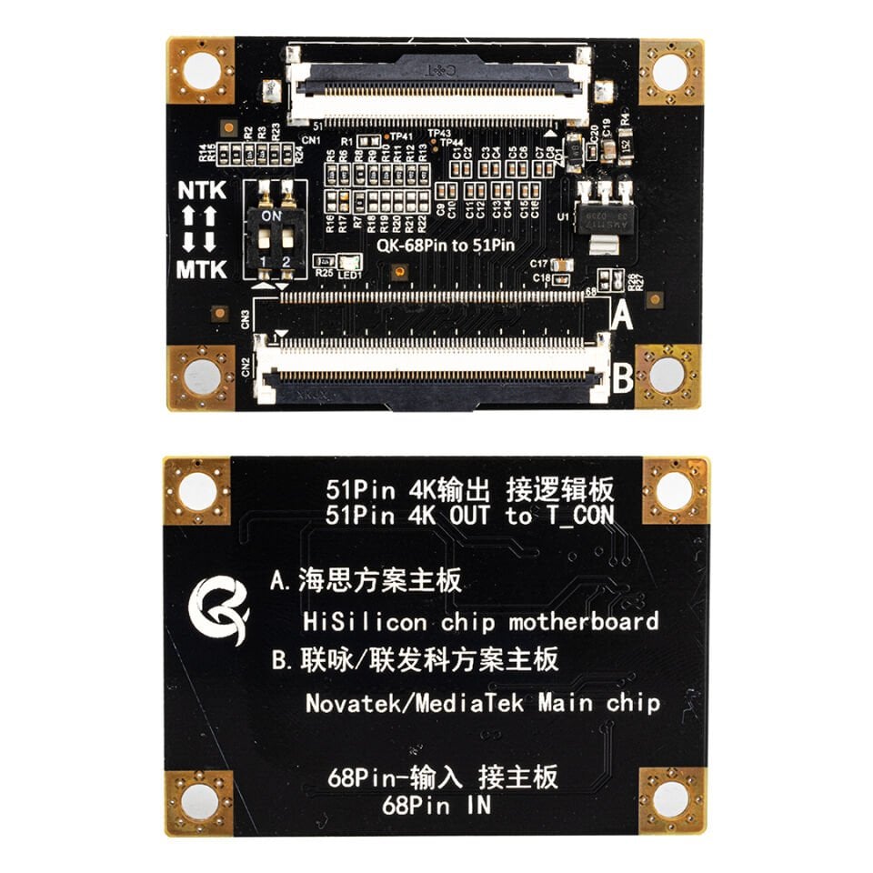 Lcd Panel Flexi Repair Kart Qk-68 Pin To 51 Pin 4k B1