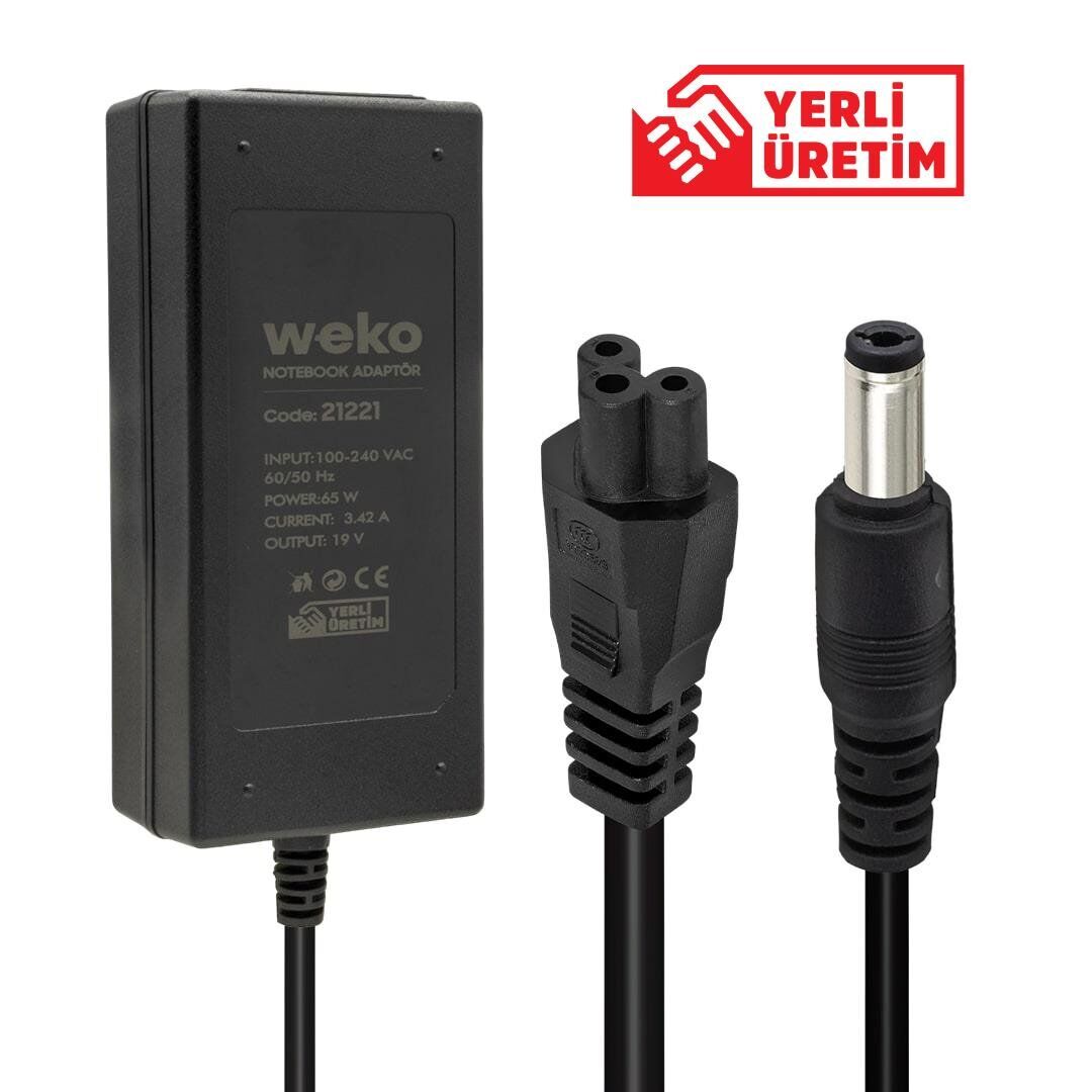 Weko 19 Volt 3.42 Amper 65 Watt Notebook Adaptör