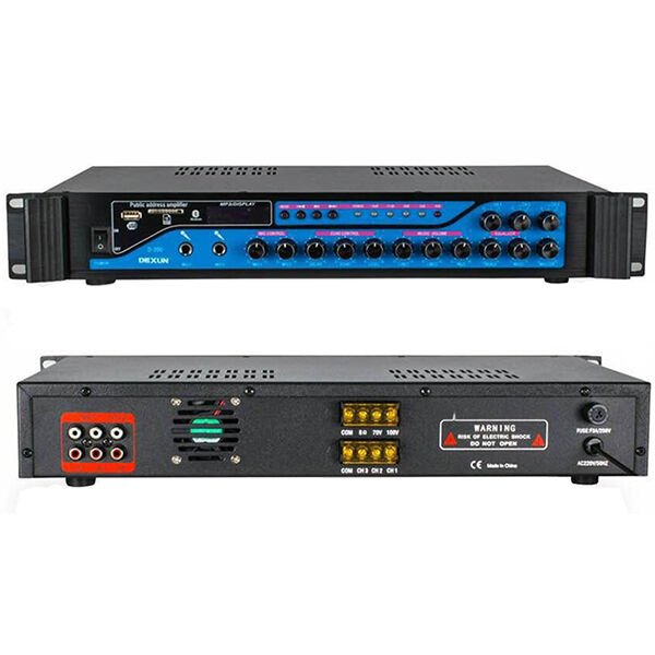 Dexun D-200 3 Zone 200 W USB-BT 2 Mik Giriş Hat Trafolu Anfi
