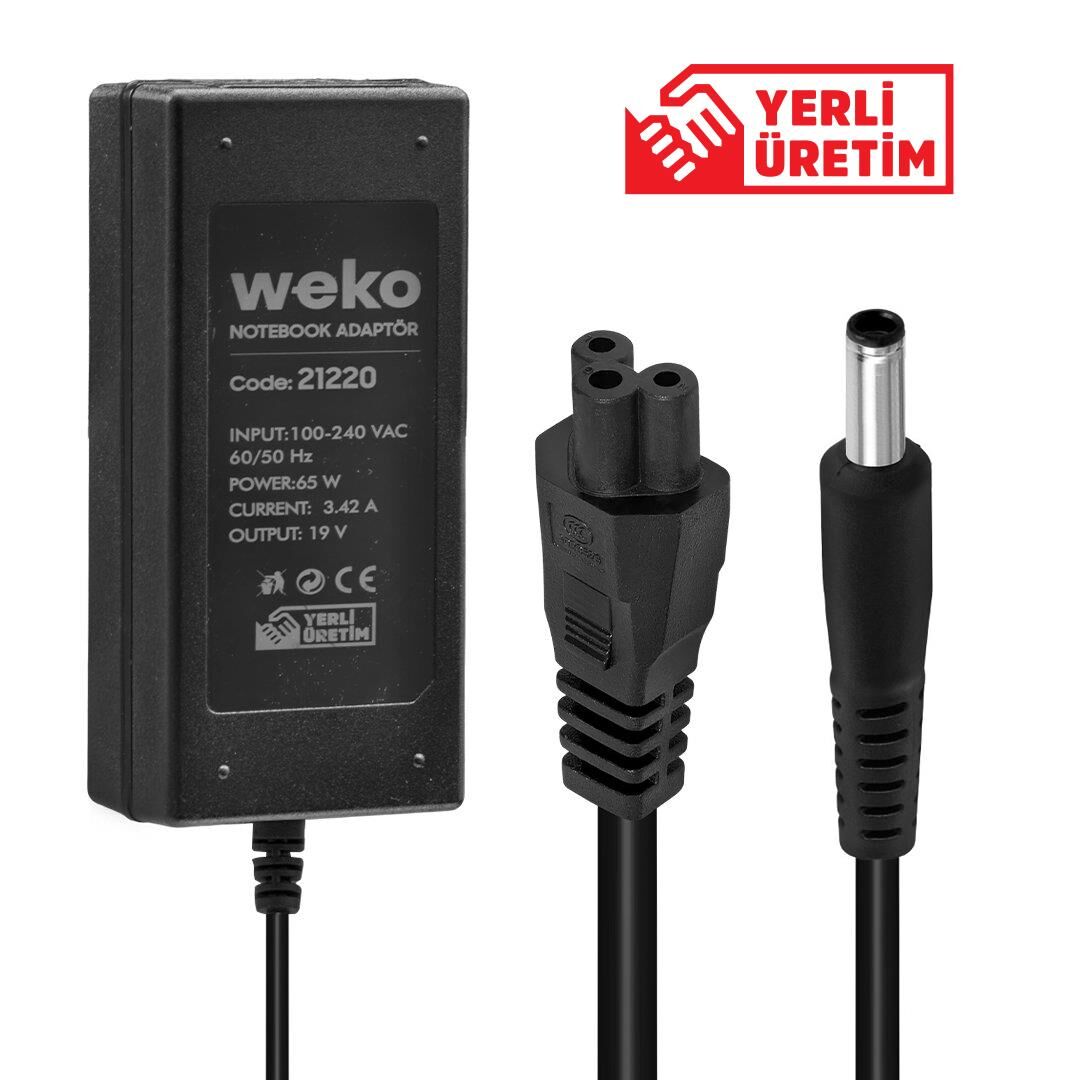 Weko 19 Volt 3.42 Amper 65 Watt Notebook Adaptör