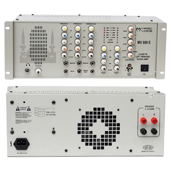 Magicvoice MV-800E Efektli 2x400 Watt Ezan Küp Anfi
