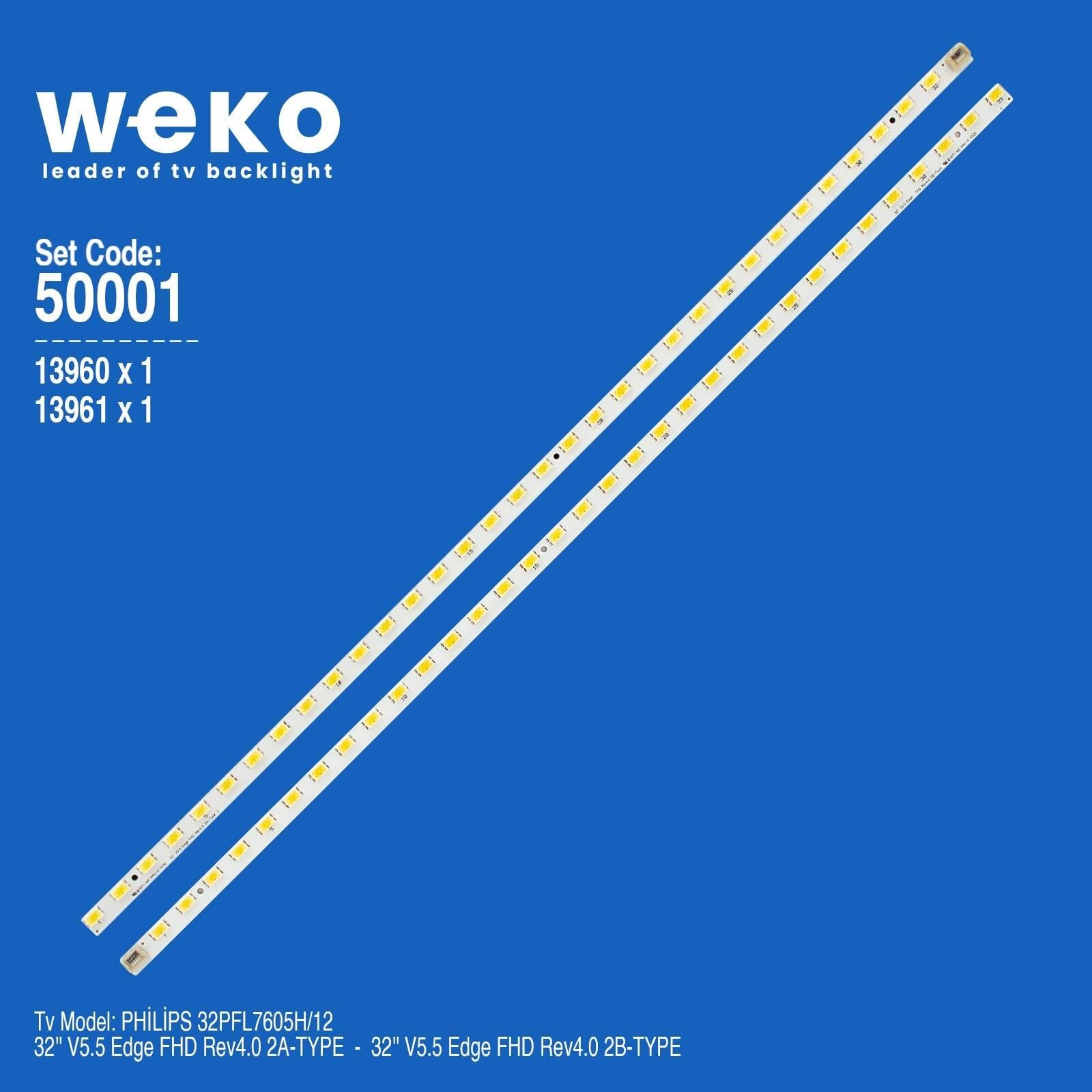 Wkset-5001 13960X1 13961X1 32 V5.5 Edge Fhd Rev4.0 2 Adet Led Bar (33Led)