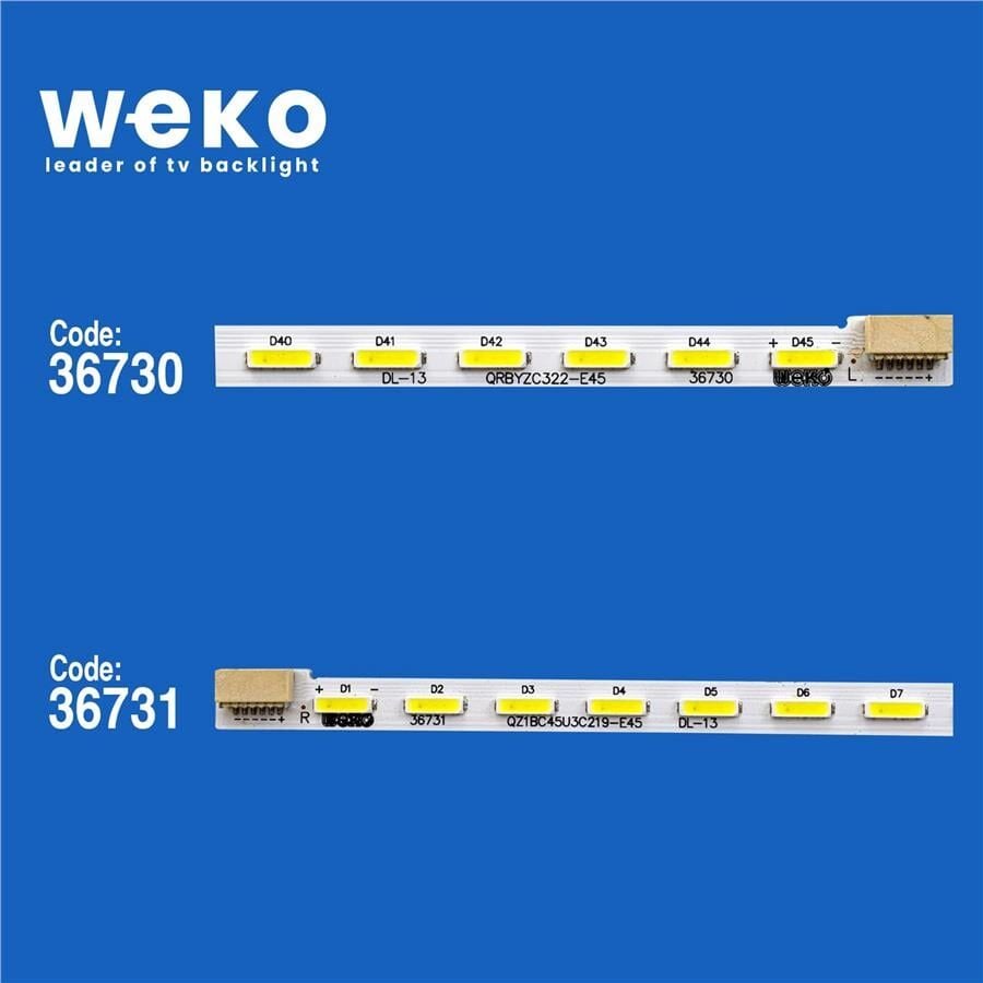 Wkset-5902 36730X1 36731X1 015B8000-A49-001-6734 V-6734-A49-10 L/R 2 Adet Led Bar (45Led)