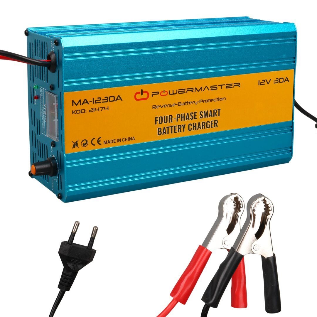 Powermaster MA-1230A 12 Volt 30 Amper Akıllı Akü Şarj Cihazı