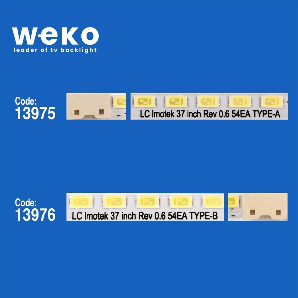 Wkset-5005 13975X2 13976X2 Lg Innotek 37 Inch Rev 0.6 54Ea 4 Adet Led Bar (54Led)
