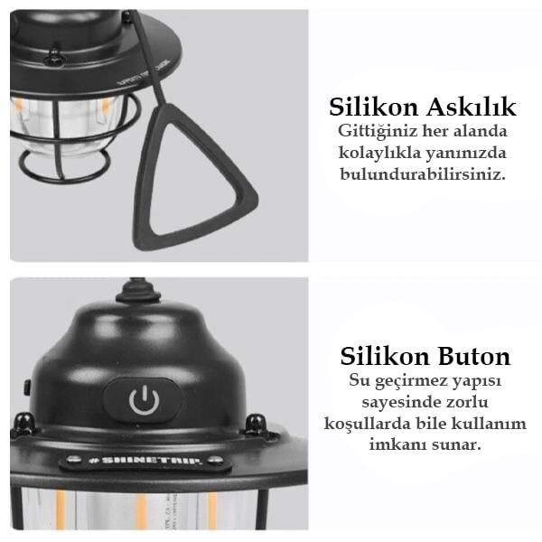 Powermaster Nostaljik 3 Filament 6 Smd Kamp Çadır Lambası