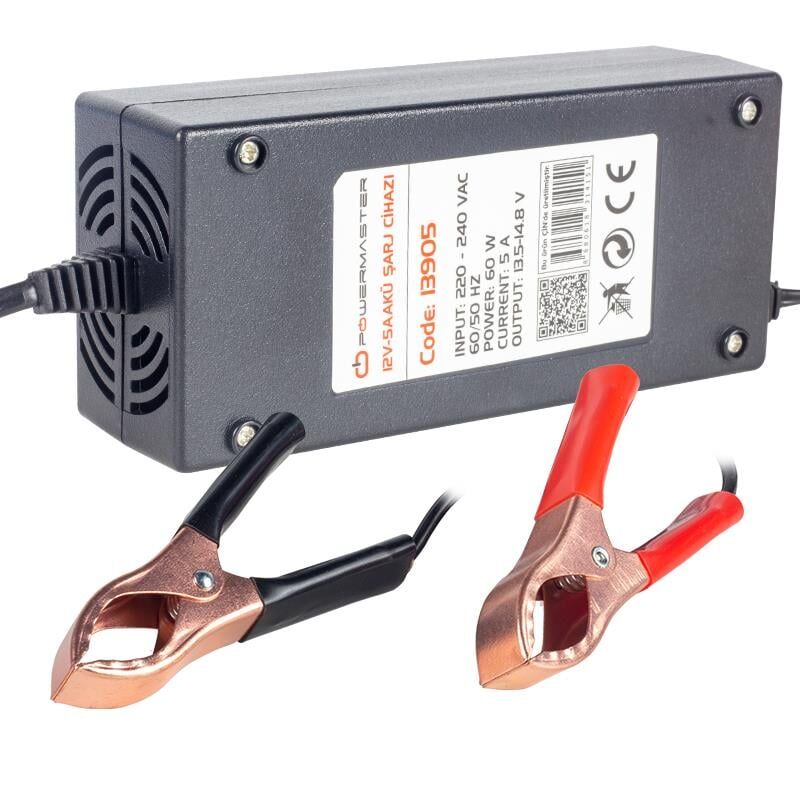 Powermaster PM-13905 12 Volt 5 Amper Akü Şarj Adaptörü