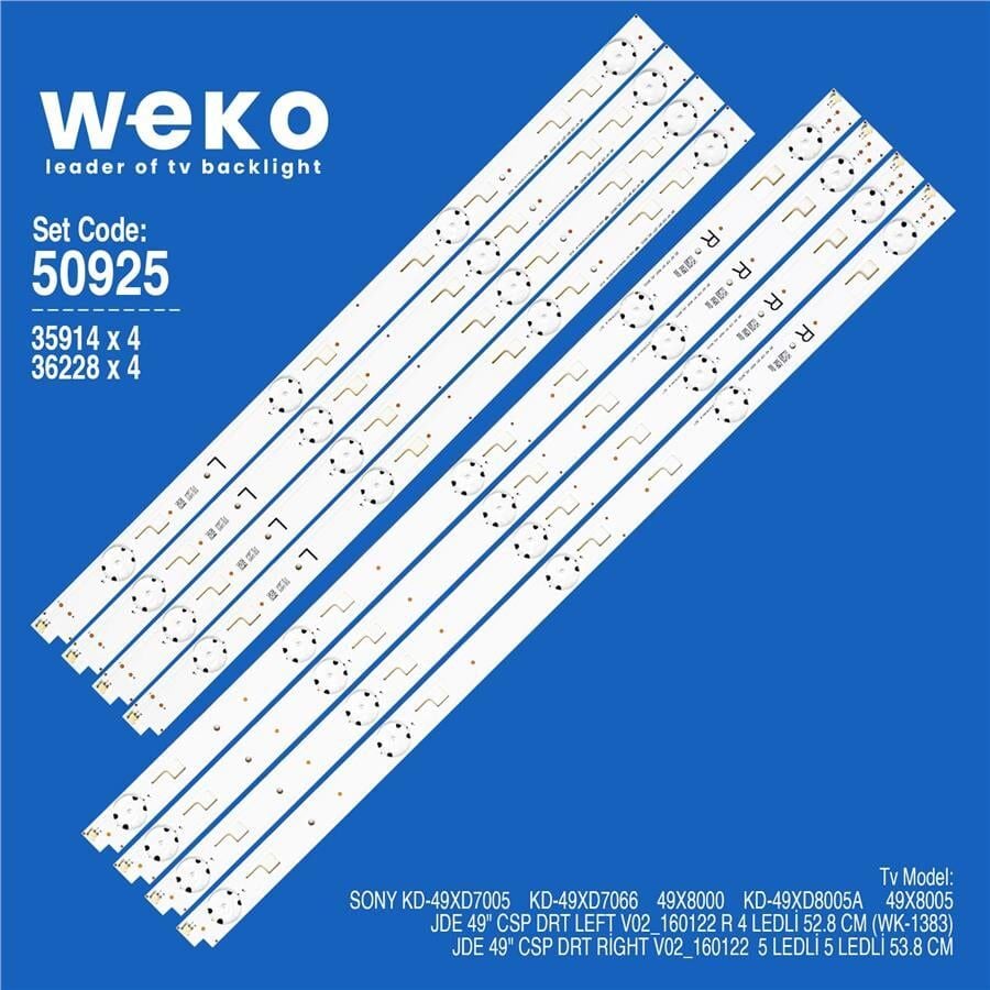 Wkset-5925 35914X4 36228X4 Jde 49 Csp Drt Left/Rıght 8 Adet Led Bar