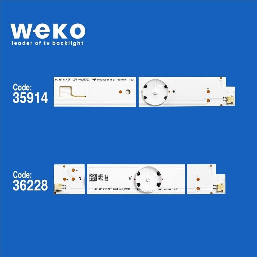 Wkset-5925 35914X4 36228X4 Jde 49 Csp Drt Left/Rıght 8 Adet Led Bar