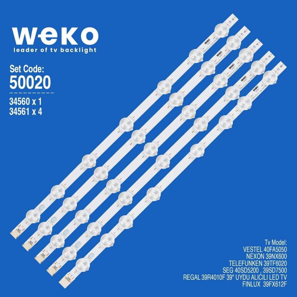 Wkset-5020 34560X1 34561X4 39Dled 5 Adet Led Bar