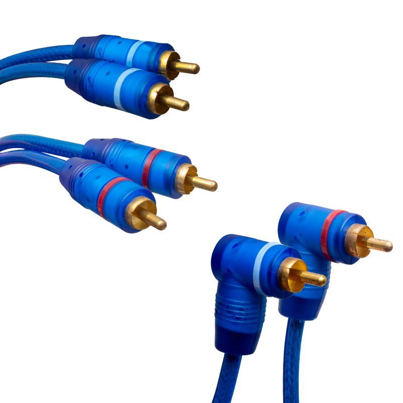 Powermaster 2 Rca Erkek + 4 Rca Erkek 5 Metre Mavi Kablo