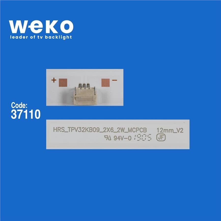Wkset-6388 37110X2 Hrs_Sqy32_2X6_ 2W_Mcpcb 12Mm_V4  2 Adet Led Bar (3V6led56,5Cm)