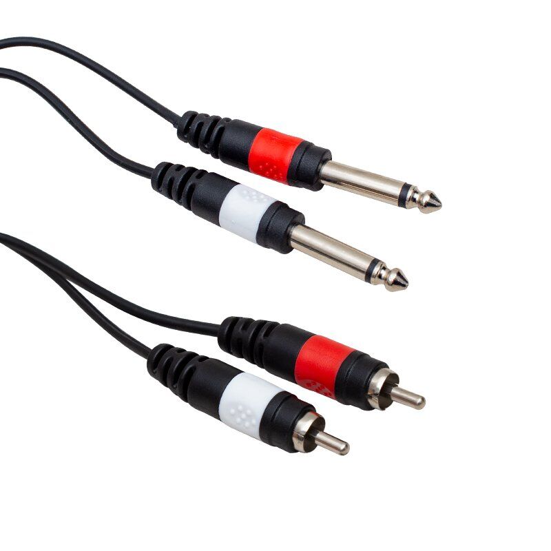 Powermaster PM-4285 3 Metre 2 Rca + 2 Mono Gitar Jack Kablo