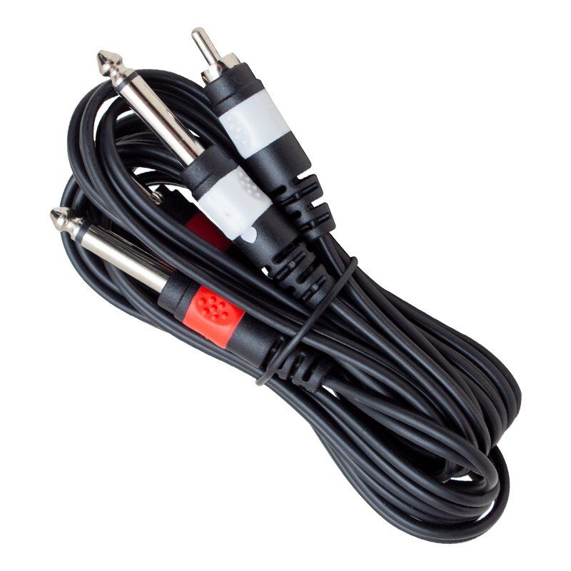 Powermaster PM-4285 3 Metre 2 Rca + 2 Mono Gitar Jack Kablo