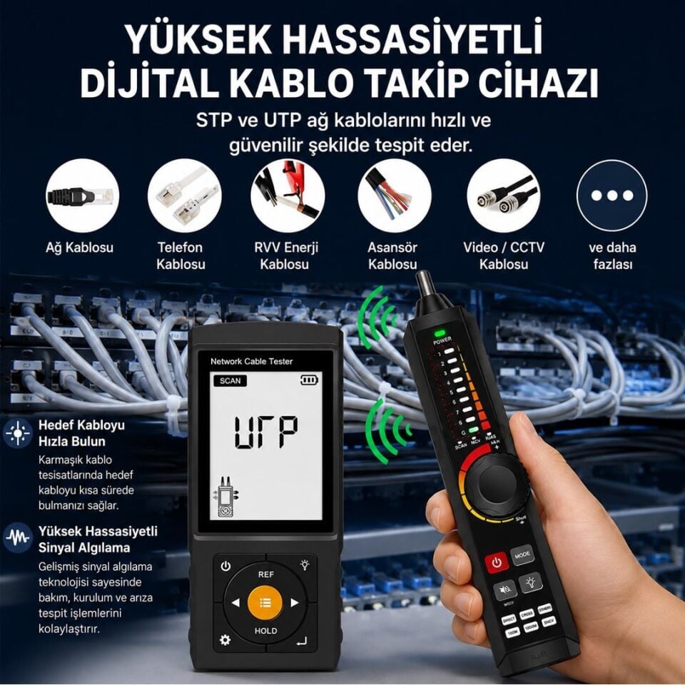 Novacom NVC-LT300S 3'' Lcd Ekranlı Kablo Test Cihazı