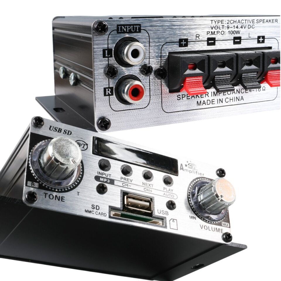 MagicVoice YW-191L 12 Volt 100 Watt Motosiklet Bluetooth Amfi