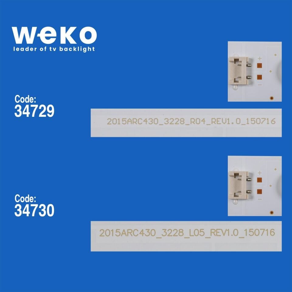 Wkset-5043 34729X5 34730X5 Samsung_2015Arc430 10 Adet Led Bar