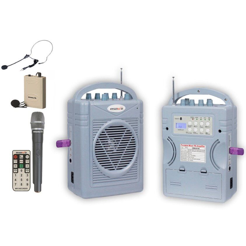 Osawa OSW-8102EY 50 Watt USB/SD El + Yaka Mikrofon Seyyar Mevlüt Amfi - Anfi