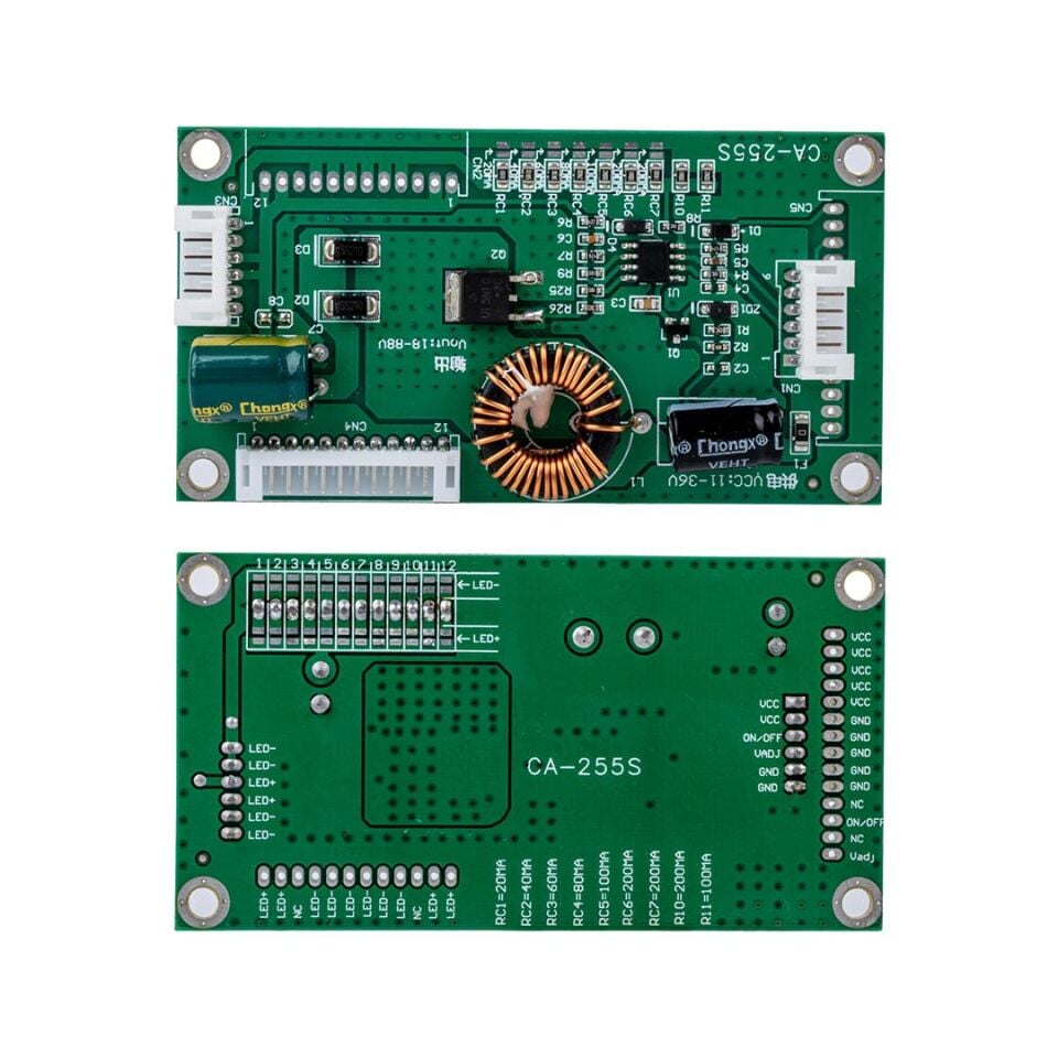 Weko CA-255S LCD LED Driver 10-48 İnç TV Backlight Driver 85X45mm Input:10V-36V Output: 18-88V Adaptif