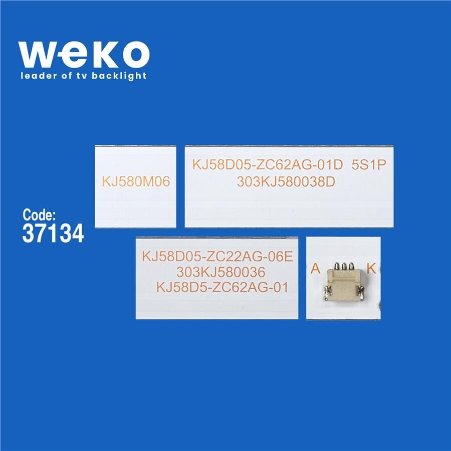 Wkset-6406 37134X10 Kj58d05-Zc22ag-06E 303Kj580036e 10 Adet Led Bar