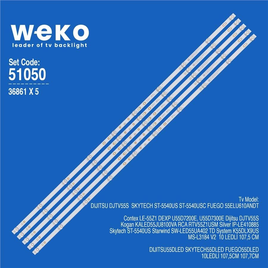 Wkset-6050 36861X5 Ms-L3184 V2  5 Adet Led Bar